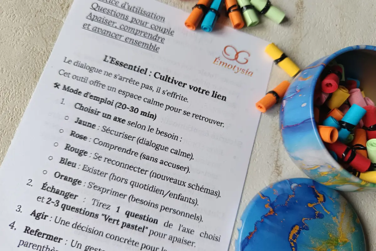 60 questions pour couple : apaiser, comprendre et avancer ensemble – « Je souhaite apaiser la relation de couple »