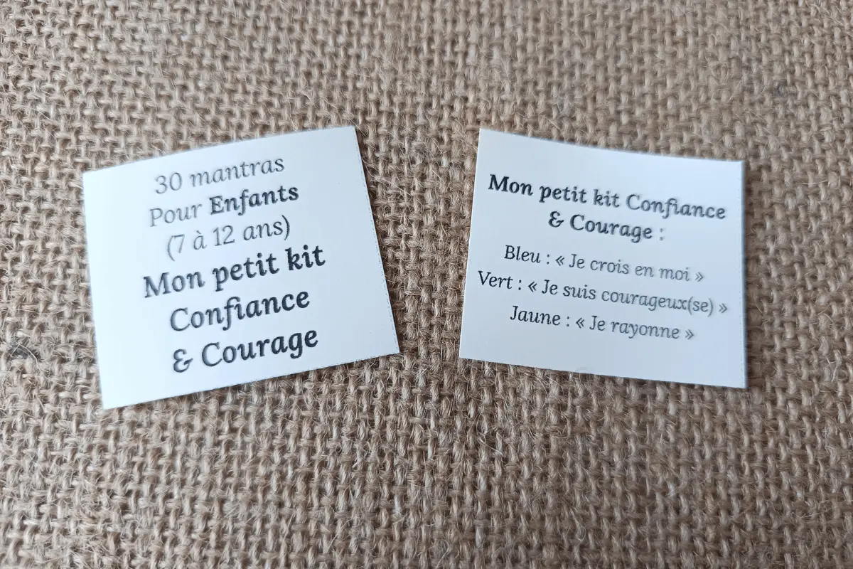 30 Mantras émotions (Enfants) : Kit Confiance et Courage – « J’accompagne les émotions de mon enfant (7-12 ans) »